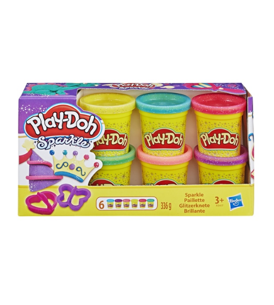 6 POTS DE PÂTE À MODELER À PAILLETTES PLAY-DOH HASBRO – Image 4